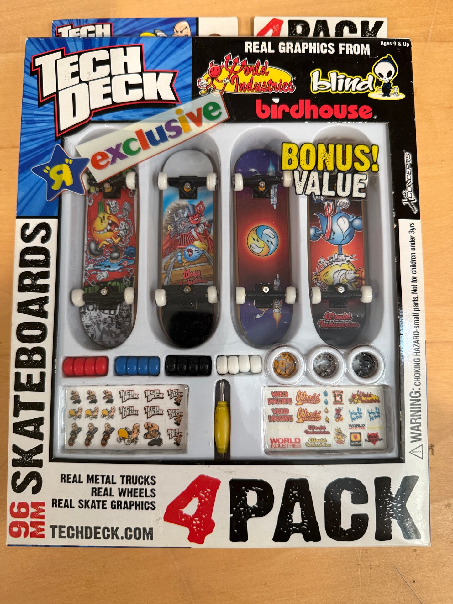 Vintage Tech Deck 96mm 4-Pack – Toys R Us Exclusive |World Industries Flame Boy | Sealed