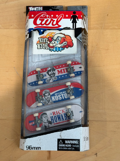 Vintage Tech Deck Girl Skateboards Pro Series 3-Pack | Mike Carroll, Eric Koston, Rick Howard | VHTF