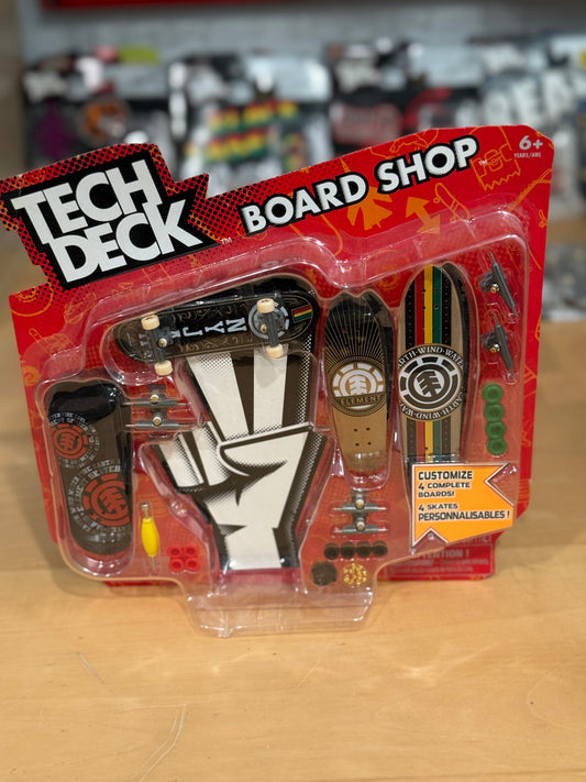 Vintage Tech Deck Board Shop Set – Element Graphics | 4 Complete 96mm Boards | Sealed