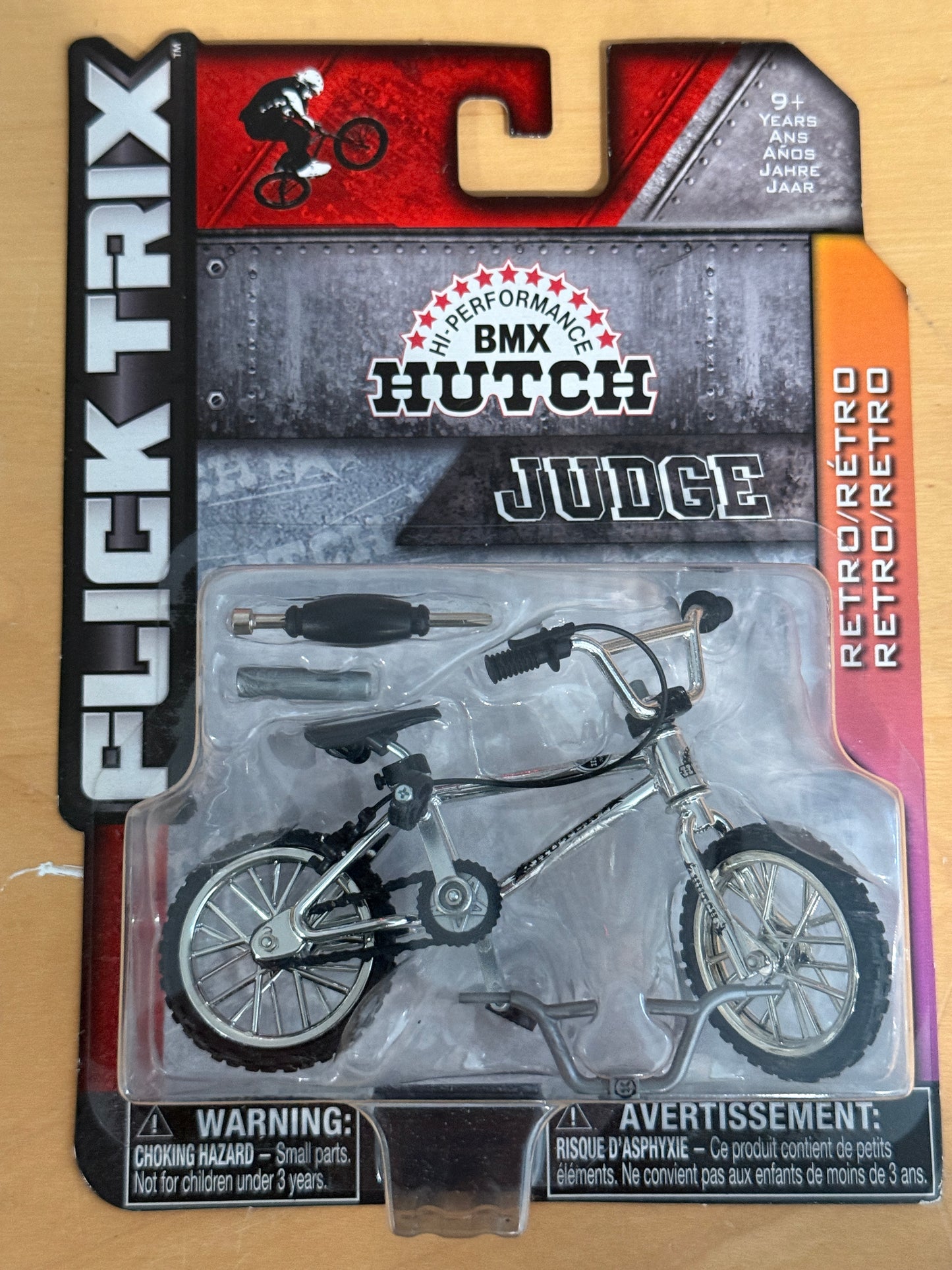 Flick Trix BMX Hutch Judge Retro Finger Bike Chrome Silver Sealed